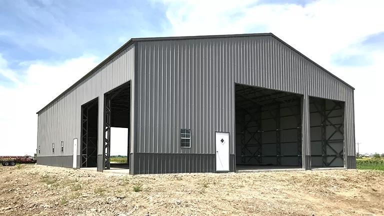 40x60 garage and lean-to metal building with workshop in Texas